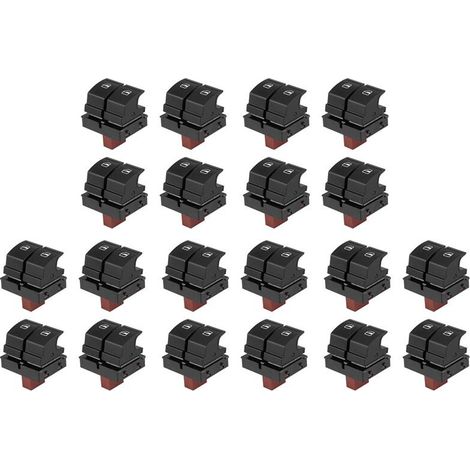 20 botones de interruptor para regulador de elevalunas eléctrico 1Z0959858, aptos para Fabia 2, Octavia 1Z y Roomster.