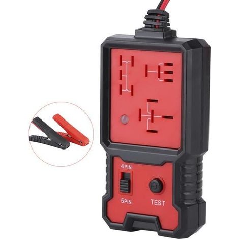 Garosa Testeur de relais Testeur de Relais Voiture 12V Portable Outils de Diagnostic Affichage LED 4 Broches 5 Broches pour (1/4)