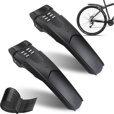 Titre : Lot de 2 Garde-Boue VTT Avant et Arrière Réglables - Protection Boue et Pluie Haute Résistance pour Vélo de Route et VTT 20 à 29 Pouces (1/5)