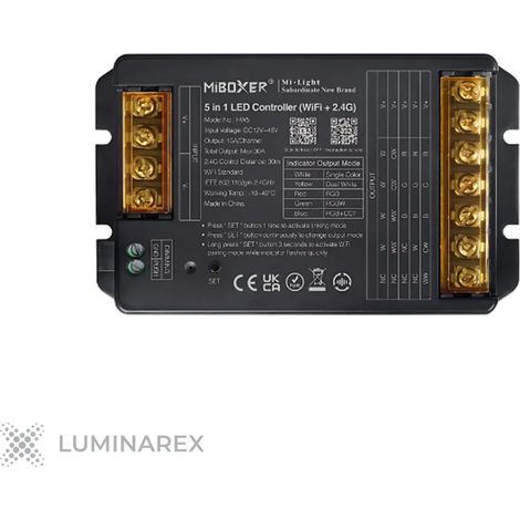 Controlador LED MiBoxer HW5 WiFi 5 en 1 (Mono, CCT, RGB, RGBW, RGBCCT) - Tuya, Alexa, GA (1/5)