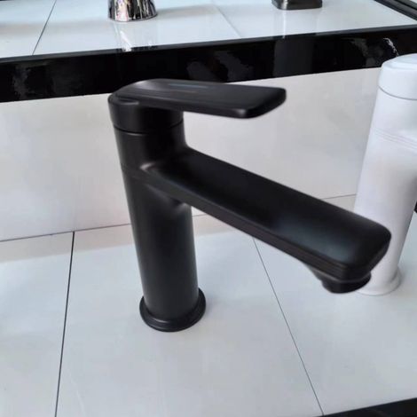 Nordic minimalist luxury bathroom vanity, gunmetal gray basin faucet, household bathroom hot and cold water sink faucet -- Y-313