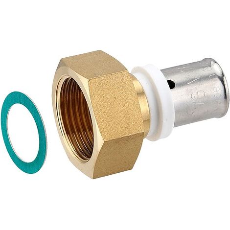 Press-Verschraubung mit Überwurfmutter 3/4'' IG - flachdichtend - für Alu-Verbundrohr 16 x 2,0 mm