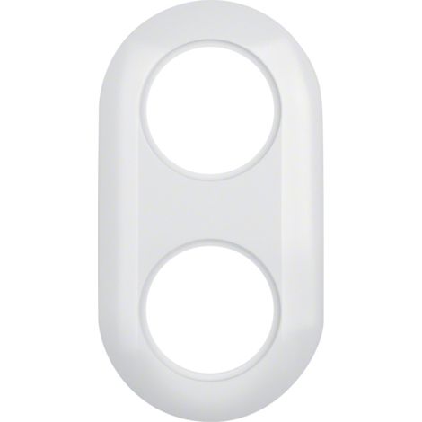 HAGER CADRE 2 POSTES SERIE 1930 BLANC POLAIRE