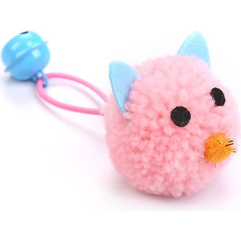 Jouet pour chat, forme de souris mignonne avec clochette, jouet pour chat, jouet interactif en peluche pour chat de compagnie (1/4)