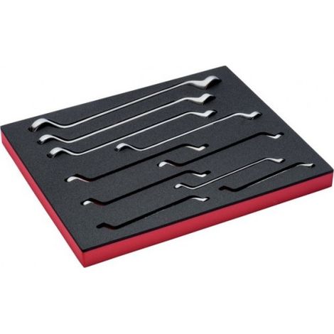 BAHCO - Jeu de clés contre-coudées polygonales doubles, module mousse 2/3 Fit&Go - 10 pc