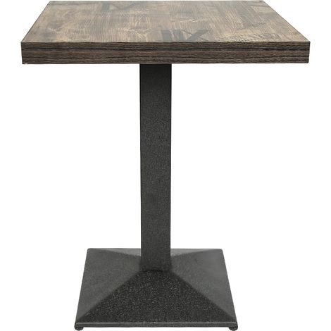 Yongqing – Table haute carrée 60x60cm – Pied central en fer – Hauteur 75cm – Capacité 120kg – Pour bar et cuisine