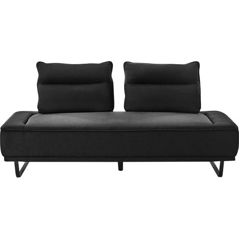 Sofa 3-Sitzer FAXEN Stoff Schwarz