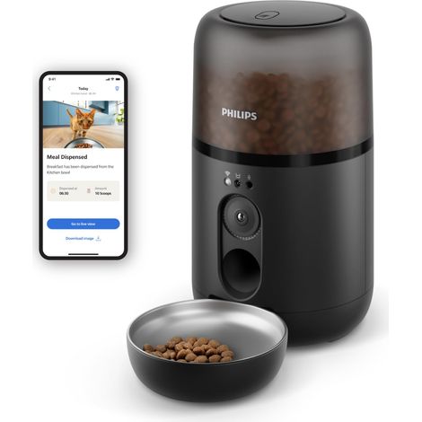 Distributeur de croquettes connecté, Bol 4,5L, caméra (1/5)