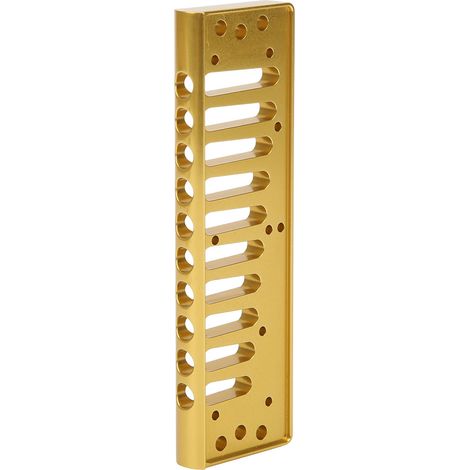 Pièce de remplacement en alliage d'aluminium pour harmonica HOHNER SP20, comblure dorée 10 trous pour style blues (1/5)