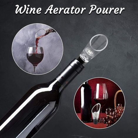 Aérateur à vin avec bouchon anti-gouttes pour toutes les bouteilles (1/4)