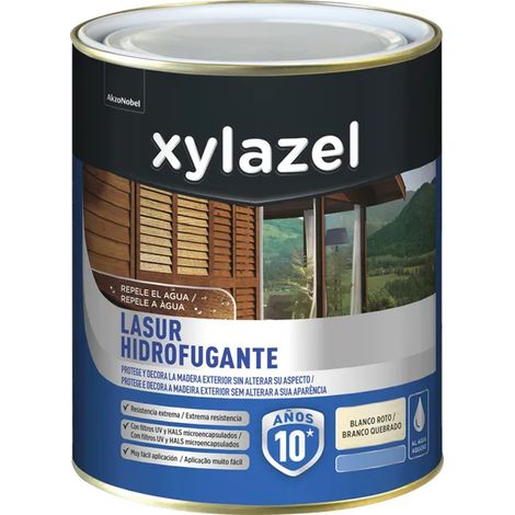 XYLAZEL protector hidrofugante mate blanco 0.750l , Protector hidrofugante de madera Xylazel Protector de madera al agua en color blanco mate Indicado para proteger y decor (1/3)