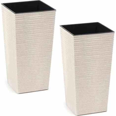 Pflanzgefäß Nizza 2er-Set 25 cm weiß (1/4)