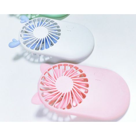 LAN BDD 2er-Pack tragbarer Ventilator, kleiner Mini-Tischventilator, leiser tragbarer Ventilator mit 3 einstellbaren Geschwindigkeiten und USB-Griff für Outdoor-Camping und Büro (1/5)