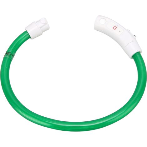 Collier lumineux LED anti-perte pour chien, rechargeable, pour chiens de petite, moyenne et grande taille. Modèle vert, taille L. (1/5)