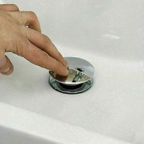 Lavabo à bouton-poussoir avec cuvette à fente et raccord de vidange à clic-clac (1/5)