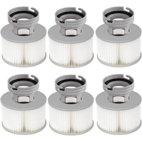 Lot de 6 filtres de Bain à remous + Adaptateur de Base à Visser pour MSPA piscines gonflables, Version améliorée du Filtre pou (1/4)