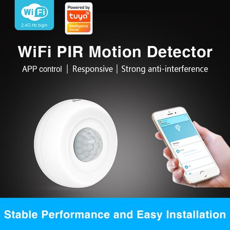 Capteur de mouvement PIR Intelligent, détecteur WiFi de plafond/mur alimenté par USB/batterie, avec détection d'éclairage, adapté aux centres commerciaux de bureau à domicile. (1/5)