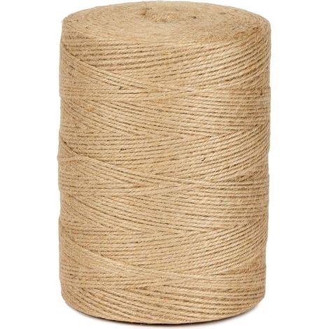 Ficelle Jute Naturel 2mm Bobine 800 m La Cordeline CJN34, pour jardinage, bricolage, activités manuelles et DIY