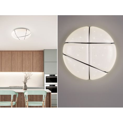 LED Deckenleuchte TIBOR mit Sternenhimmel, 3 Stufen dimmbar, Ø 28cm (1/5)