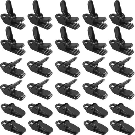 100PCS Pince pour Bache, Tente Clips Plastiques pour Toile d'Ombrage, 3.2X1X1.3 cm (1/5)