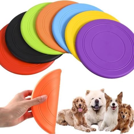 7 Pièces Frisbees pour Chien,Frisbee pour Animaux pour Jeux Sport Exercice Activité et Jeu en Plein,pour Petits et Moyens Chiens (1/4)