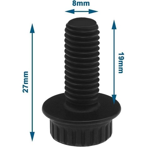 (2.7×1.9×1.9cm)2pcs Boulons de Lame Scie Circulaire N600011 Boulon de Serrage à Vis Compatible avec DeWalt Scie à Onglet DWS716XPS DWS715 DWS779 DWS713 DCS361M1, Noir (1/3)