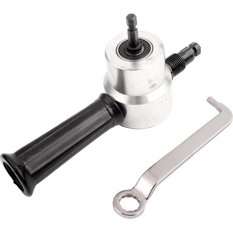 Double Head Sheet Metal Cutter Electric Power Drill Attachment Nibbler Cutting Tool Kit