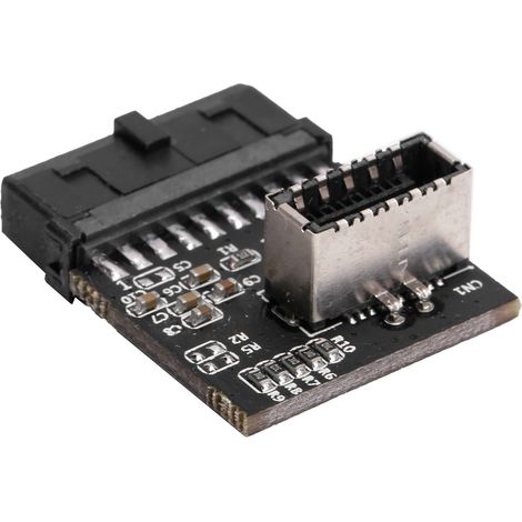 Adaptateur USB 3.0 vers Type E Femelle 20 Broches Noir Carte d'Extension Convertisseur Actif (1/5)