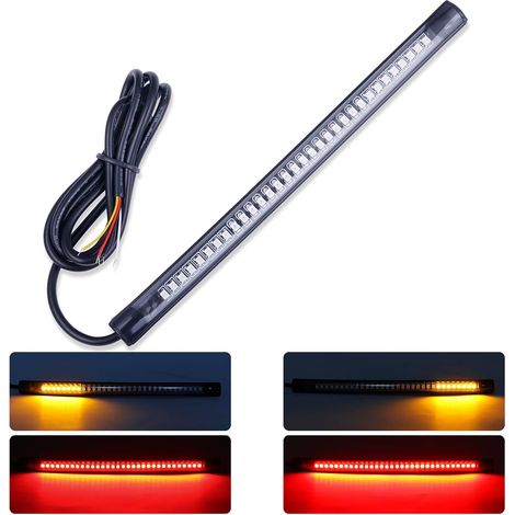32 LEDs Motorcycle LED Turn Signal Strip - Universal Flexible Indicator, Brake and Driving Light for Motorbike, Scooter, Quad, Cruiser, Harley, Kawasaki, Yamaha, Suzuki (1/5)