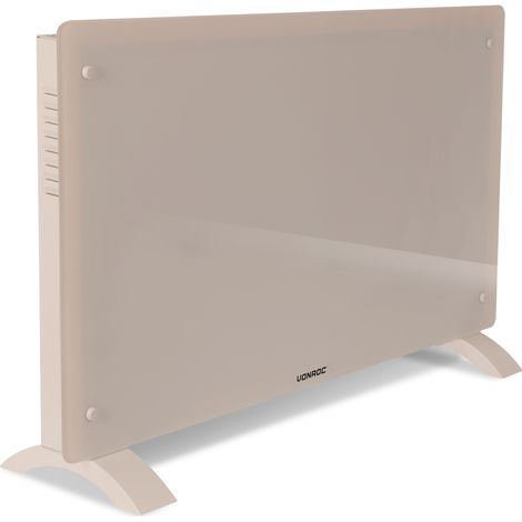 VONROC Chauffage électrique de luxe – Convecteur – Panneau en verre – 2000W – Beige WIFI (1/5)