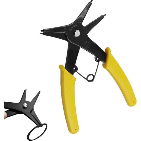 2-in-1-Sicherungsringzange – Doppelfunktions-Auszieher für innere und äußere Gummiringe von 2 mm bis 24 mm (1/4)