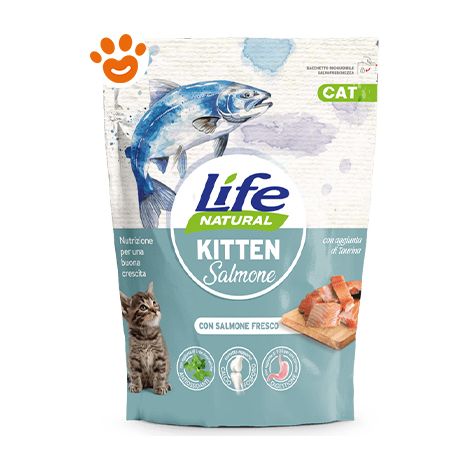 Life Cat Kitten Salmone - Sacco 800 Gr -