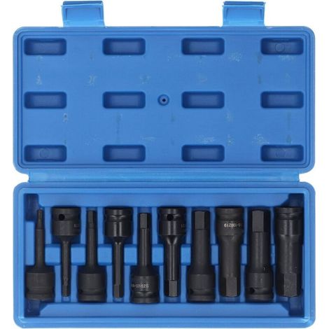Online Store Jeu de 10 embouts de forage à tête hexagonale en acier au molybdène Cr, 1/2 pouce, pour clé à chocs pneumatique (1/4)