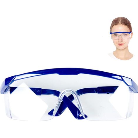 1 Paire Lunettes de sécurité, Monture plastique, Verres transparents antibuée, Protection UV 99%, Usage professionnel (1/5)