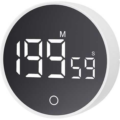 Minuteur Cuisine - Affichage Numerique Led - Plage 00 00 A 199 59 - Support Repliable Et Magnetique - 7 8 X 2 65 Cm - 1 Unite (1/5)