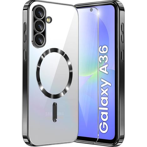 Étui pour Samsung Galaxy A36 5G, Electro MagSafe, noir + protection d'écran en verre (1/5)