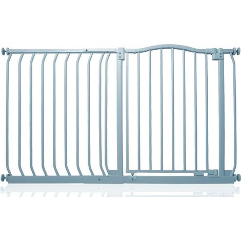 Safetots Barrière De Sécurité Supérieure Avec Design Courbé, Barrière De Sécurité À Pression, 125cm - 134cm, Gris Mat