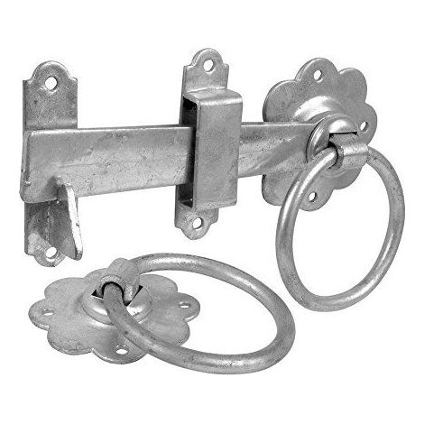 Bulk Hardware BH01808 Verrou de portail a anneau 150 mm Galvanise
