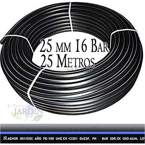 Rohr PE100 HD 25m 3/4'' 25mm PN16 flexible HDPE Wasserleitung Trinkwasserleitung Wasserleitungsrohr (1/5)