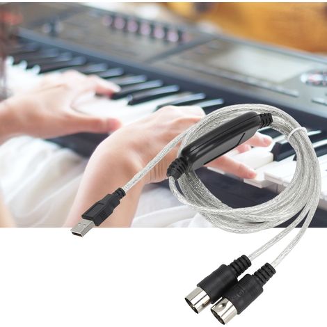 Câble MIDI vers USB Convertisseur Compatible Windows 7/8/10 et Mac OS X (1/5)