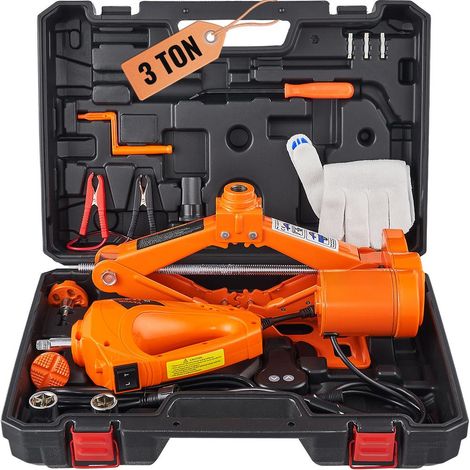 Kit Complet Cric Électrique 3T 12V pour Levage et Changement de Roue avec Clé à Chocs Puissante Coffret SUV Berline (1/5)