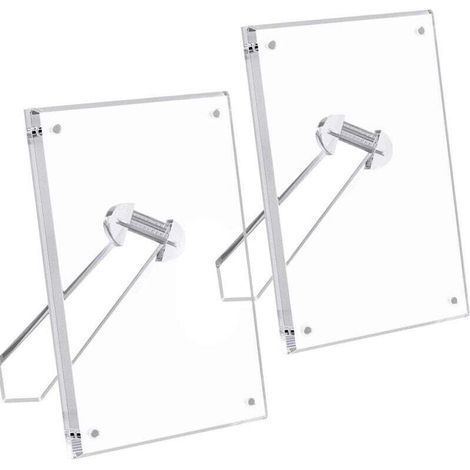 YMYNY 2 pack Cadre photo, cadre photo en acrylique transparent avec aimants pour affichage sur table