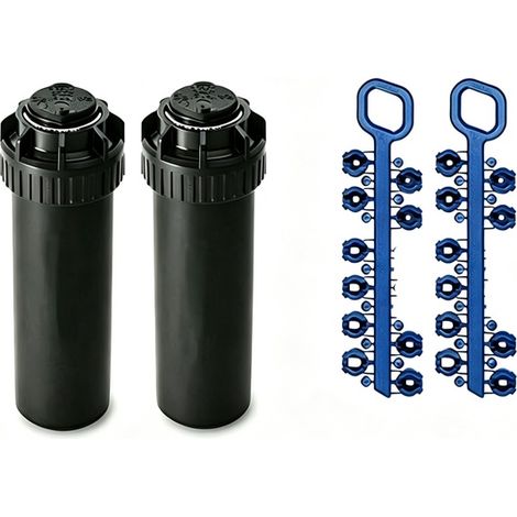 Lot de 2 Arroseur Rain Bird 5004-PC. Turbine portée de 7,6 à 15,2 mètres. Filetage femelle 3/4'' Arrosage professionnel de jardi