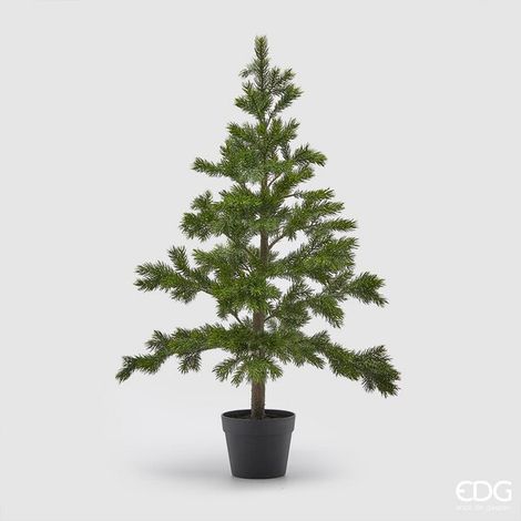 EDG Enzo De Gasperi Albero di Natale Pino West con Vaso H 94 Cm