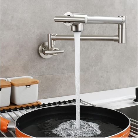 Robinet de remplissage de pot Robinet de robinet de robinet de salle de bain de robinet de salle de bain de robinet de salle de bain à double interrupteur Robinet de lavage rotatif Robinet pliant ( Co (1/5)