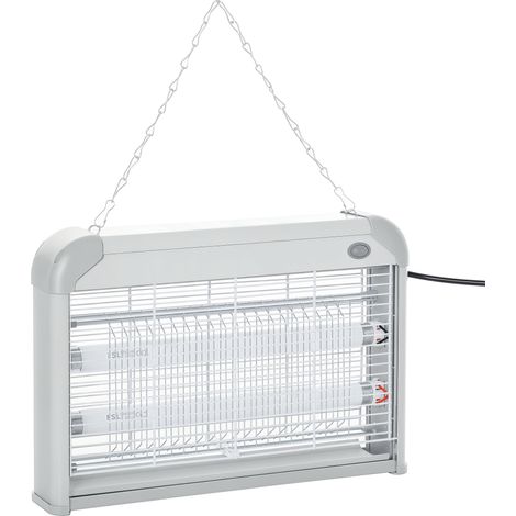 Matamoscas eléctrico Irovami, repelente de mosquitos y emisor de rayos UV, 20 W, gris
