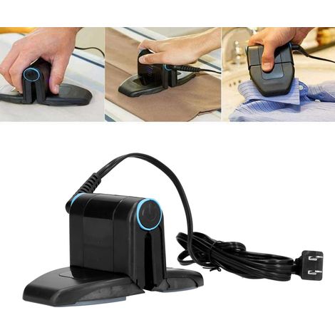 Mini-Klappbügeleisen mit zwei antihaftbeschichteten Platten, 140 W, 434 g, Schwarz, für Reisen, Büro und Zuhause, 15 x 9 cm, Kunststoff (1/5)