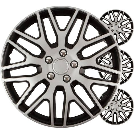 Radkappen, 4-teiliges Set, Dakar, schwarz/silber, 14 Zoll, Farbbox (1/4)