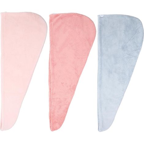 3pièces Serviette De Bain pour Cheveux à Séchage Rapide Et Absorbante Lot de Serviettes De Séchage