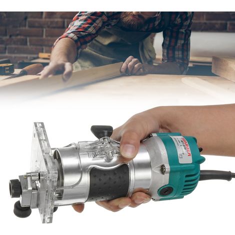 Kit de défonceuse électrique compacte pour le bois, outil de fraisage et de chanfreinage, prise UE, corps en aluminium (1/5)